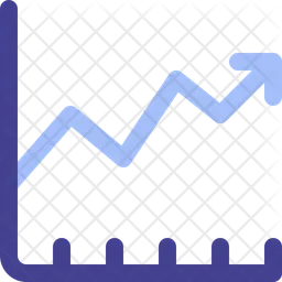 Graphique linéaire vers le haut  Icône