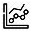 Graphique Lineaire Analyse Des Tendances Points De Donnees Icône