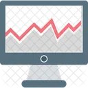 Graphique En Ligne Infographie En Ligne Graphique A Barres Icône