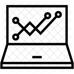 Graphique en ligne  Icône