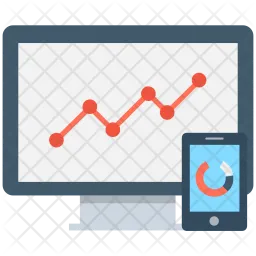 Graphique en ligne  Icône