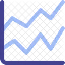 Graphique Lineaire Donnees Tendance Icône