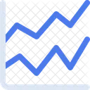 Graphique Lineaire Donnees Tendance Icône