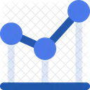 Graphique Lineaire Donnees Croissance Icône