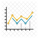 Graphique Lineaire Graphique Analyse Icône