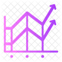 Graphique Lineaire Statistiques Infographie Icône