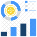 Graphique Financier Graphique Daugmentation Analyse Des Benefices Icône