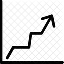 Graphique Ligne Ascendant Icône