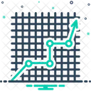 Graphique de ligne sur damier  Icône