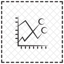 Graphique Lineaire Graphique Statistiques Icône