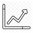 Graphique linéaire  Icône