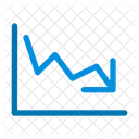 Graphique vers le bas  Icône