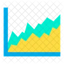Graphique Graphique En Aires Analyse Icône