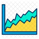 Graphique Graphique En Aires Analyse Icône