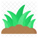 Grass Leaves Soil Icon