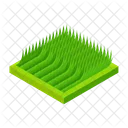 Flattened Grass Greenery Icon