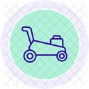 Grass Cutter Color Circle Icon Icon