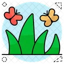 Grass Grassland Greenery Icon