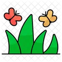 Grass Grassland Greenery Icon