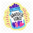 Grateful Vibes Sweets Thanks Icon