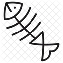 Fischgrate Fischskelett Fischkorper Symbol