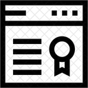 Diploma On Line Aprendizagem On Line Certificado Ícone
