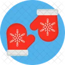 Snowflake Glove Christmas Cold Icon