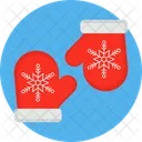 Snowflake Glove Christmas Cold Icon