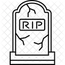 Grave Line Flower Cemetery Icon