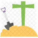 Grave Cross Spade Icon