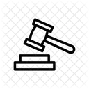 Law Court Hammer Icon