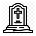 Gravestone Cross Mortality Icon