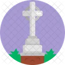 Grave Gravestone Cross Icon