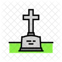 Gravestone Cross Mortality Icon