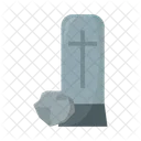 Gravestone with stone  Icon