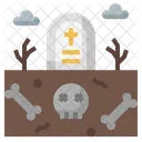 Graveyard Tombstone Scary Icon