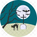 Graveyard Grave Halloween Icon