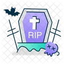 Graveyard Tombstone Halloween Icon