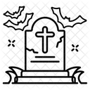Graveyard Gravestone Funeral Home Icon