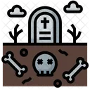 Graveyard Tombstone Scary Icon