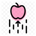 Gravitación de manzana hacia arriba  Icono