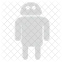 Gray Robot Android Icon