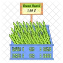 Grean Beans Vegetable Vegetable Basket 아이콘