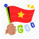 Great Achievement Holding Flag Winner Flag アイコン