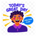 Great Day Laughing Sarcastic Icon
