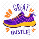 Great Hustle Sneakers Shoe Icon