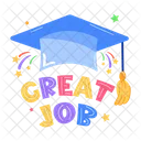 Great Job Appreciation Typography Letters Icon