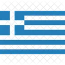 Grece Drapeau Monde Icône