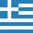 Grece Drapeau Monde Icône