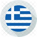 Greece Flag Of Greece Greeces Circled Flag Icône